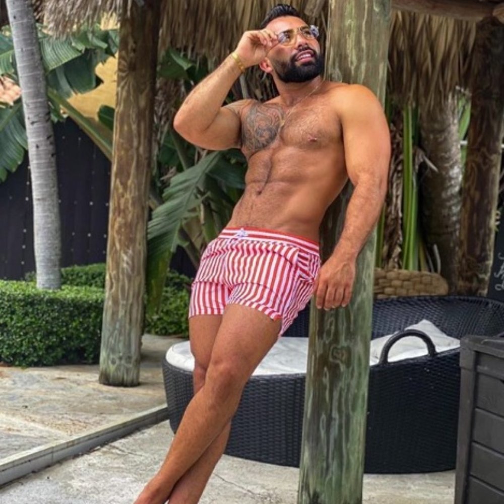 BATTYSTA CORAL LINE SWIM SHORTS - Picture 4 of 5